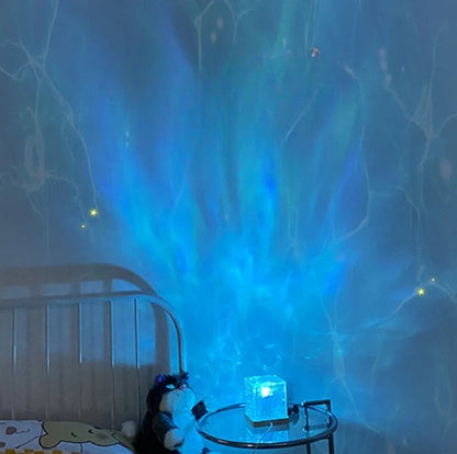 Lampada proiettore in cristallo – 16 colori, effetto oceano rilassante