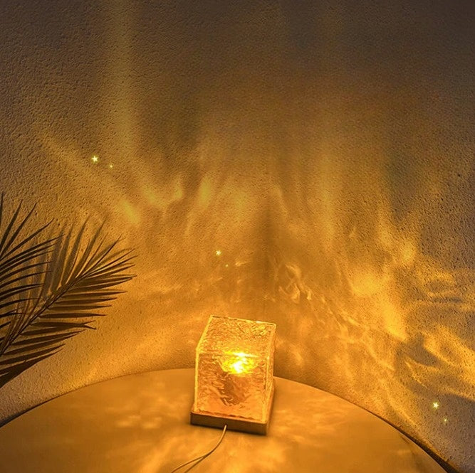 Lampada proiettore in cristallo – 16 colori, effetto oceano rilassante